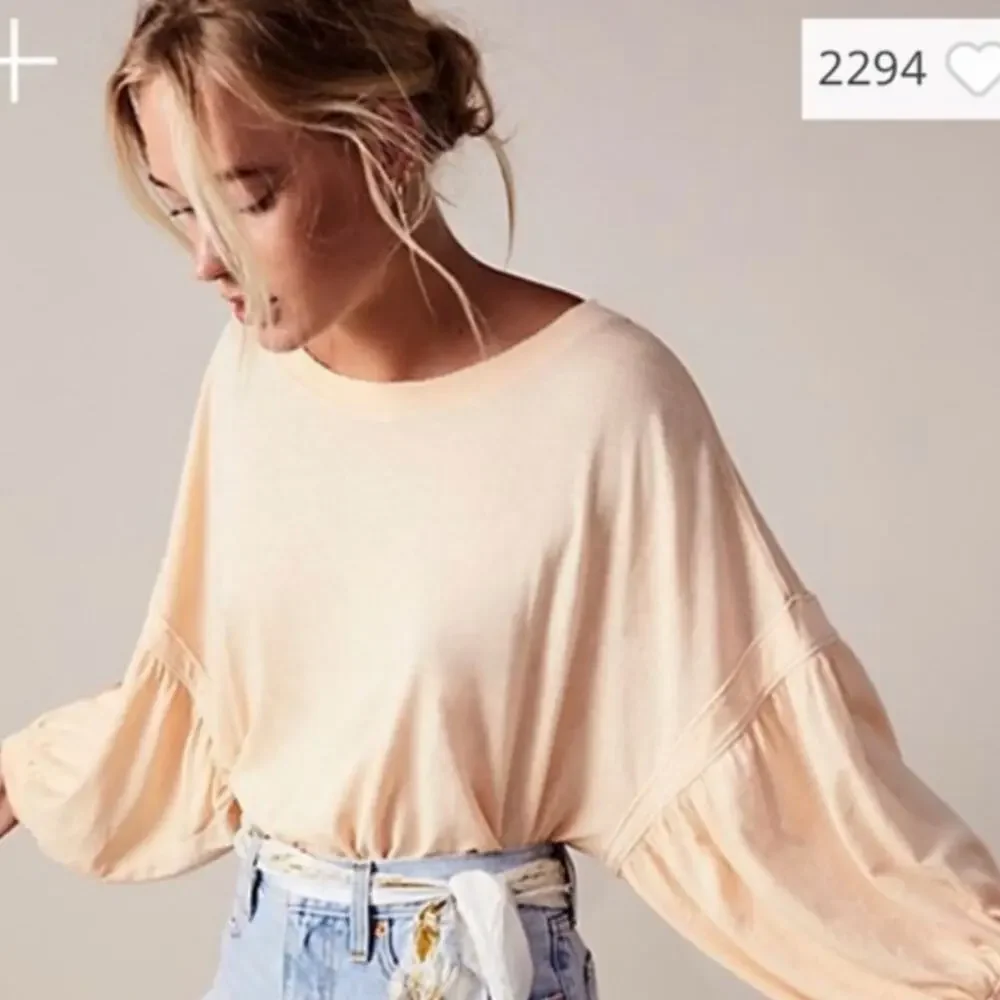 FREE PEOPLE | Sugar Rush Balloon Sleeve Tee | XS - Picture 1 of 5